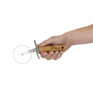 Kitchen Craft Italiaans pizzawiel met houthandvat 65mm