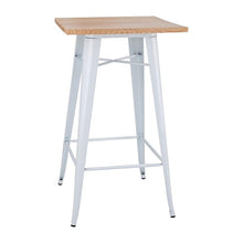 Afbeelding in Gallery-weergave laden, Bolero bistro bartafel met houten blad wit (enkel)