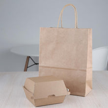 Afbeelding in Gallery-weergave laden, Fiesta Compostable composteerbare hamburgerdoosjes kraft klein (200 stuks)