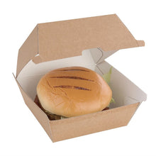 Afbeelding in Gallery-weergave laden, Fiesta Compostable composteerbare hamburgerdoosjes kraft klein (200 stuks)