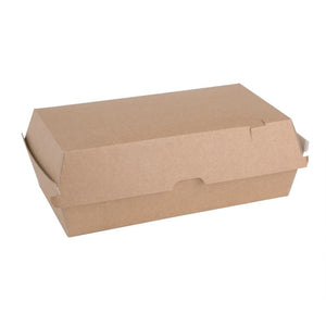 Fiesta Compostable composteerbare hamburgerdoosjes kraft groot rechthoekig (100 stuks)