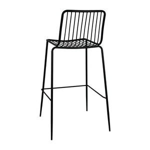 Bolero RVS barkruk zwart (4 stuks)