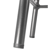 Afbeelding in Gallery-weergave laden, Bolero Cantina lage kruk met houten zitting metallic grijs (4 stuks)