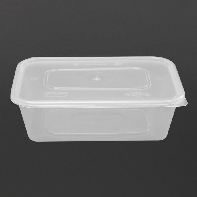 Premium voedselbakjes met deksel 650ml (250 stuks)