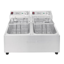 Afbeelding in Gallery-weergave laden, Buffalo dubbele friteuse 2x5L 2800W met timer
