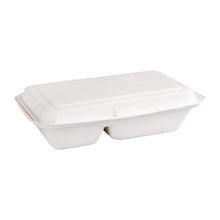 Afbeelding in Gallery-weergave laden, Fiesta Compostable composteerbare bagasse voedseldozen 2 compartimenten (200 stuks)