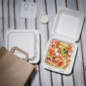 Fiesta Compostable composteerbare bagasse voedseldozen 223mm (200 stuks)