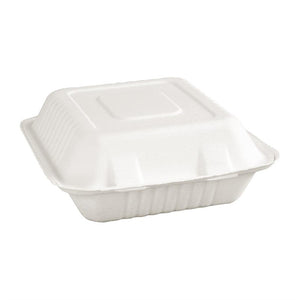 Fiesta Compostable composteerbare bagasse voedseldozen 3 compartimenten (200 stuks)