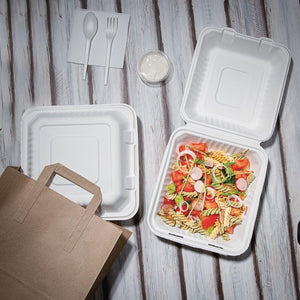 Fiesta Compostable composteerbare bagasse voedseldozen 236mm (200 stuks)