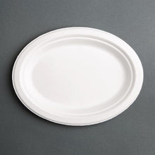 Afbeelding in Gallery-weergave laden, Fiesta Compostable composteerbare bagasse borden ovaal 198mm (50 stuks)