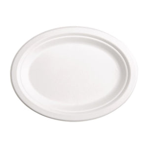 Fiesta Compostable composteerbare bagasse borden ovaal 198mm (50 stuks)