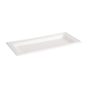 Fiesta Compostable composteerbare bagasse borden rechthoekig 258mm (50 stuks)