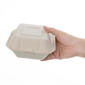 Fiesta Compostable composteerbare bagasse hamburgerdoosjes 152mm (500 stuks)