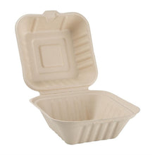 Afbeelding in Gallery-weergave laden, Fiesta Compostable composteerbare bagasse hamburgerdoosjes 152mm (500 stuks)