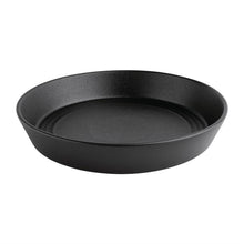 Afbeelding in Gallery-weergave laden, Olympia Cavolo zwarte platte ronde kom - 220 mm (doos 4)