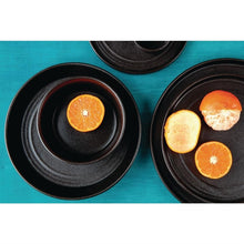 Afbeelding in Gallery-weergave laden, Olympia Cavolo zwarte platte ronde kom - 220 mm (doos 4)
