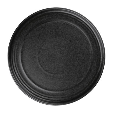 Olympia Cavolo platte ronde borden 22cm zwart (6 stuks)