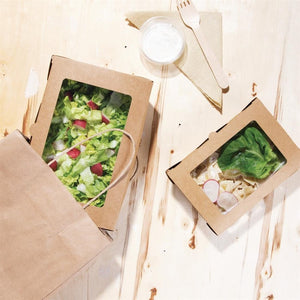 Fiesta Recyclable saladeboxen met PET venster 700ml (200 stuks)