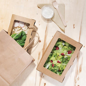 Fiesta Recyclable saladeboxen met PET venster 1200ml (150 stuks)