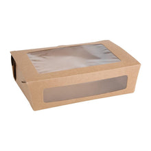 Afbeelding in Gallery-weergave laden, Fiesta Recyclable saladeboxen met PET venster 1600ml (100 stuks)