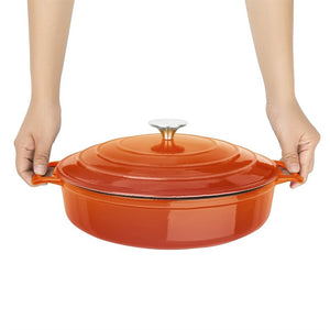 Vogue Oranje ronde braadpan 3.5Ltr