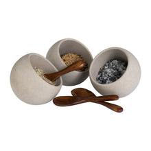 Afbeelding in Gallery-weergave laden, APS Moon 6-delige buffetset 3 houten lepels 3 melamine kommen 80mm