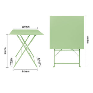 Bolero stalen klaptafel lichtgroen 600mm