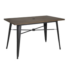 Afbeelding in Gallery-weergave laden, Bolero aluminium outdoor tafel 120x76x76cm donker houtdessin