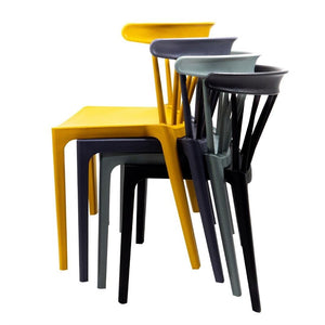 Windson polypropyleen stoelen groen (4 stuks)