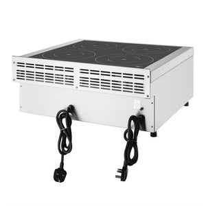 Buffalo 600 Serie 4 Zone Inductiekookplaat 2 x 3kW.  LET OP: Alleen aanrechtmodel. Onderkast wordt a