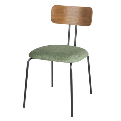 Bolero Fairfield stoelen - donker walnoot/groen mix (set 2)