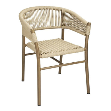 Bolero florence natuurlijk touw twist rieten stoelen (pak van 2)