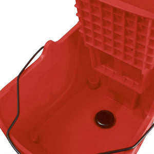 Jantex 30ltr dweilemmer met voetpedaalontgrendeling - rood