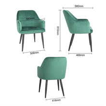 Afbeelding in Gallery-weergave laden, Bolero Lia Velvet stoelen donkergroen (2 stuks)