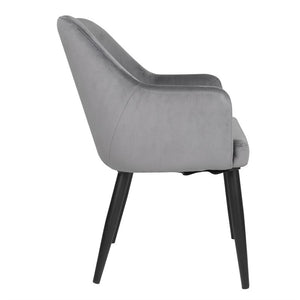 Bolero Lia Velvet stoelen grijs (2 stuks)