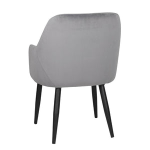 Bolero Lia Velvet stoelen grijs (2 stuks)