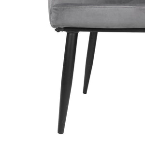 Bolero Lia Velvet stoelen grijs (2 stuks)