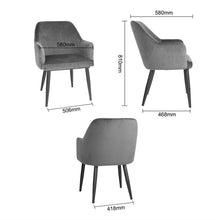 Afbeelding in Gallery-weergave laden, Bolero Lia Velvet stoelen grijs (2 stuks)