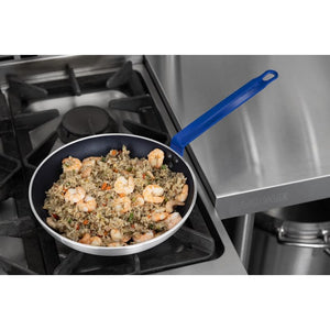 Hygiplas teflon aluminium platinum plus koekenpan met antiaanbaklaag en blauw handvat 280mm