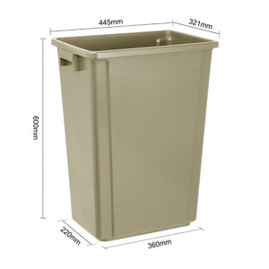 Jantex smalle afvalbak beige 60ltr