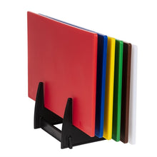 Afbeelding in Gallery-weergave laden, Hygiplas LDPE snijplanken set met rek 450x300x10mm (Set van 6)