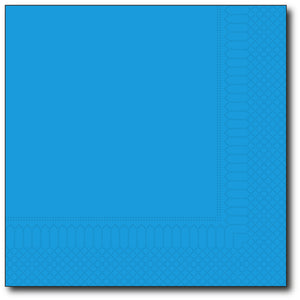 Servetten N33/2 cyaan 2000 st.(blauw)