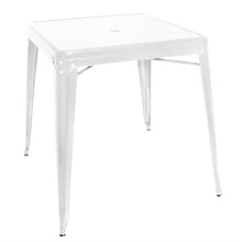 Afbeelding in Gallery-weergave laden, Bolero Bistro Vierkante Stalen Tafel Wit 668 mm (Enkel)