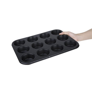 Vogue carbonstalen anti-kleef bakvorm 12 muffins