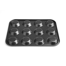 Afbeelding in Gallery-weergave laden, Vogue carbonstalen anti-kleef bakvorm 12 mini-muffins