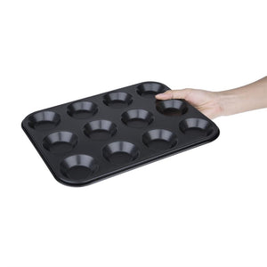 Vogue carbonstalen anti-kleef bakvorm 12 mini-muffins