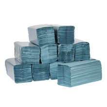 Afbeelding in Gallery-weergave laden, Jantex C-gevouwen handdoeken 1-laags blauw (2850 vellen) (12 stuks)