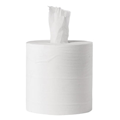 Jantex centrefeed handdoekrollen wit (6 stuks)