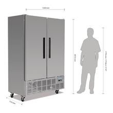 Afbeelding in Gallery-weergave laden, Polar g-serie dubbele deur slanke vriezer 960ltr
