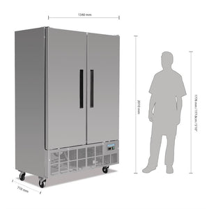 Polar g-serie dubbele deur slanke vriezer 960ltr